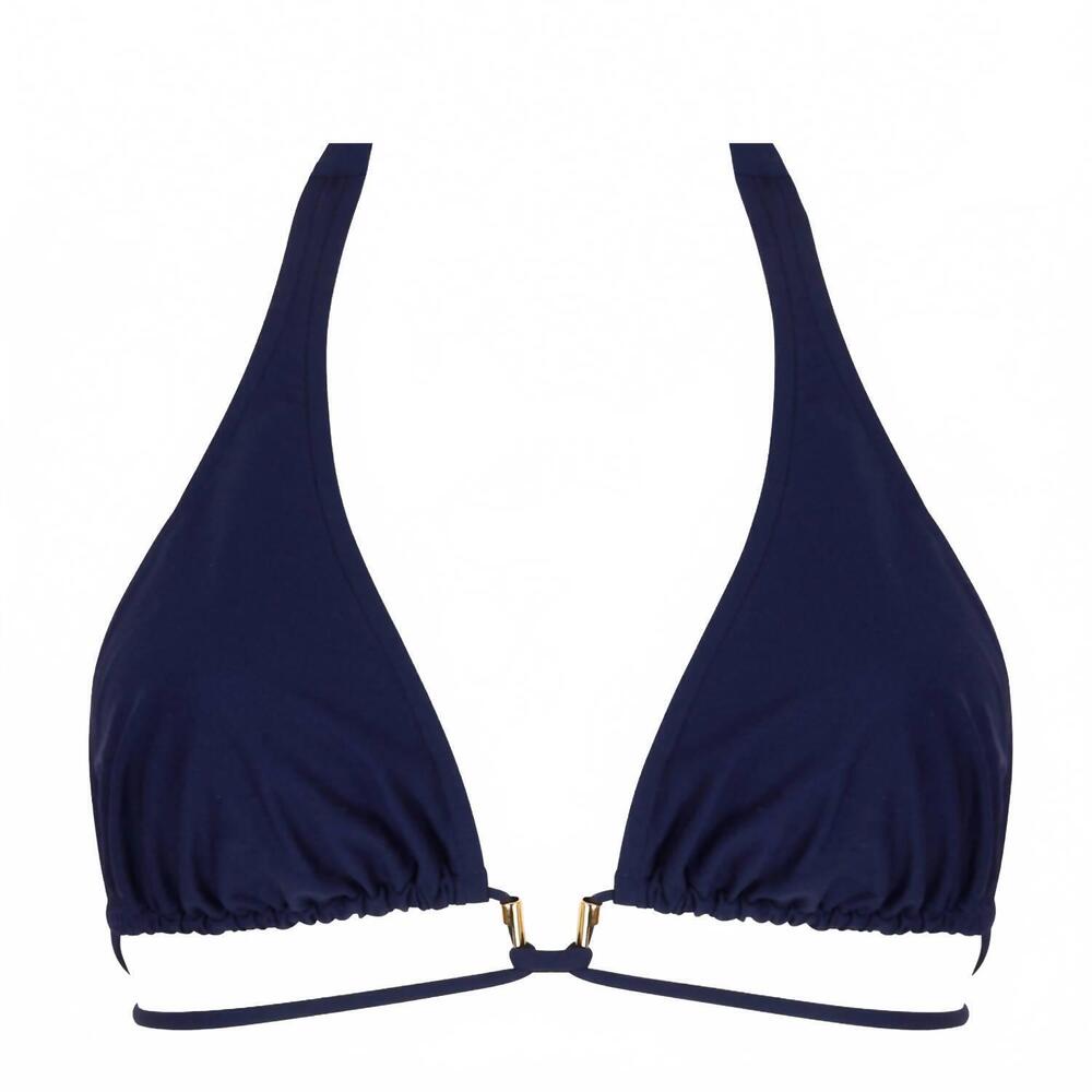 NEW LISE CHARMEL women's nautique triangle bikini top in marine classe